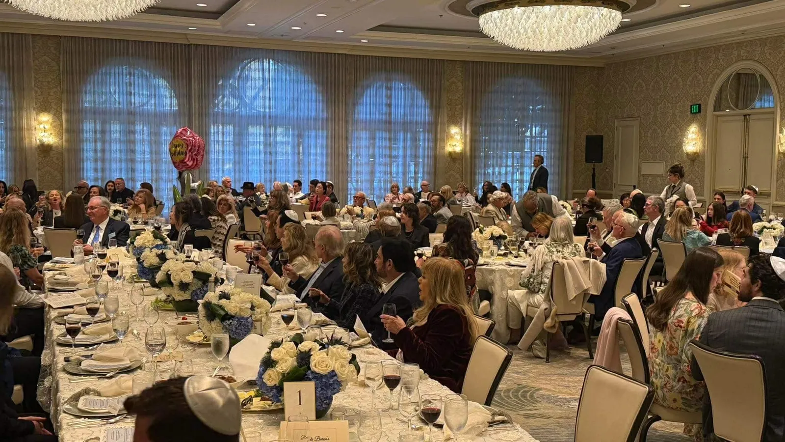 Shabbat dinner with members and friends